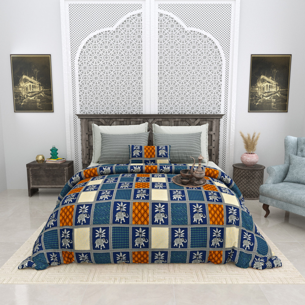 Image of Neel Gajraj Pure Cotton Super King Size Bedsheet