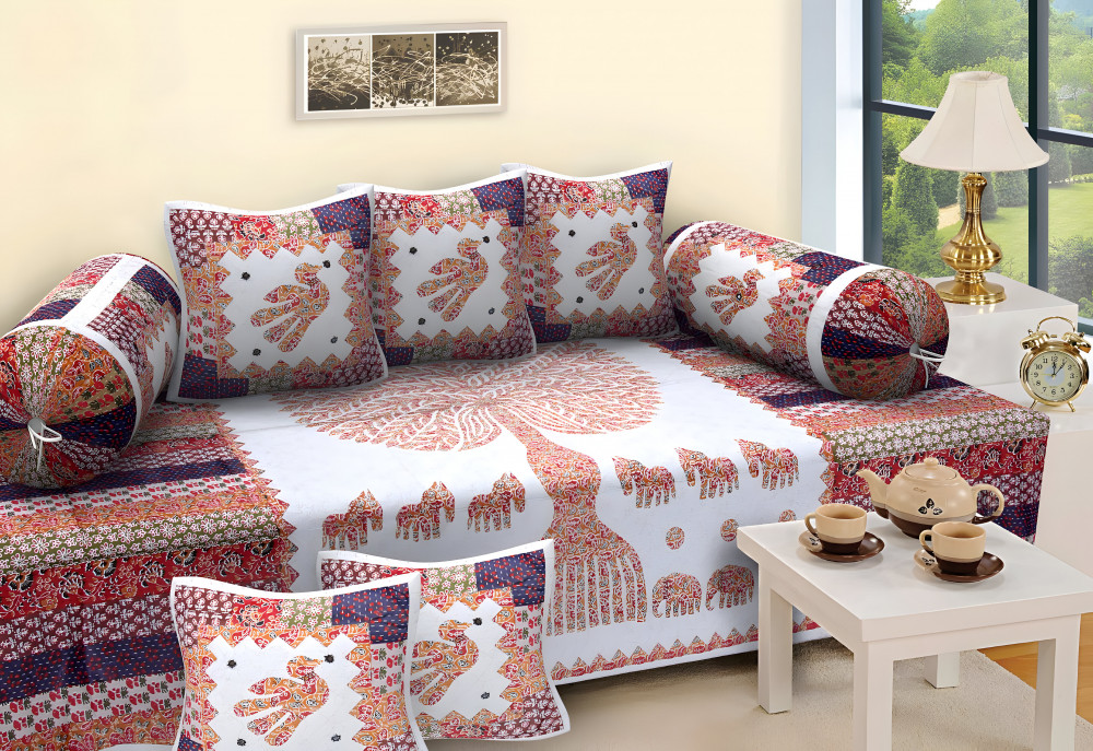 Image of Rangoli Tree 8 Pcs Premium Diwan set