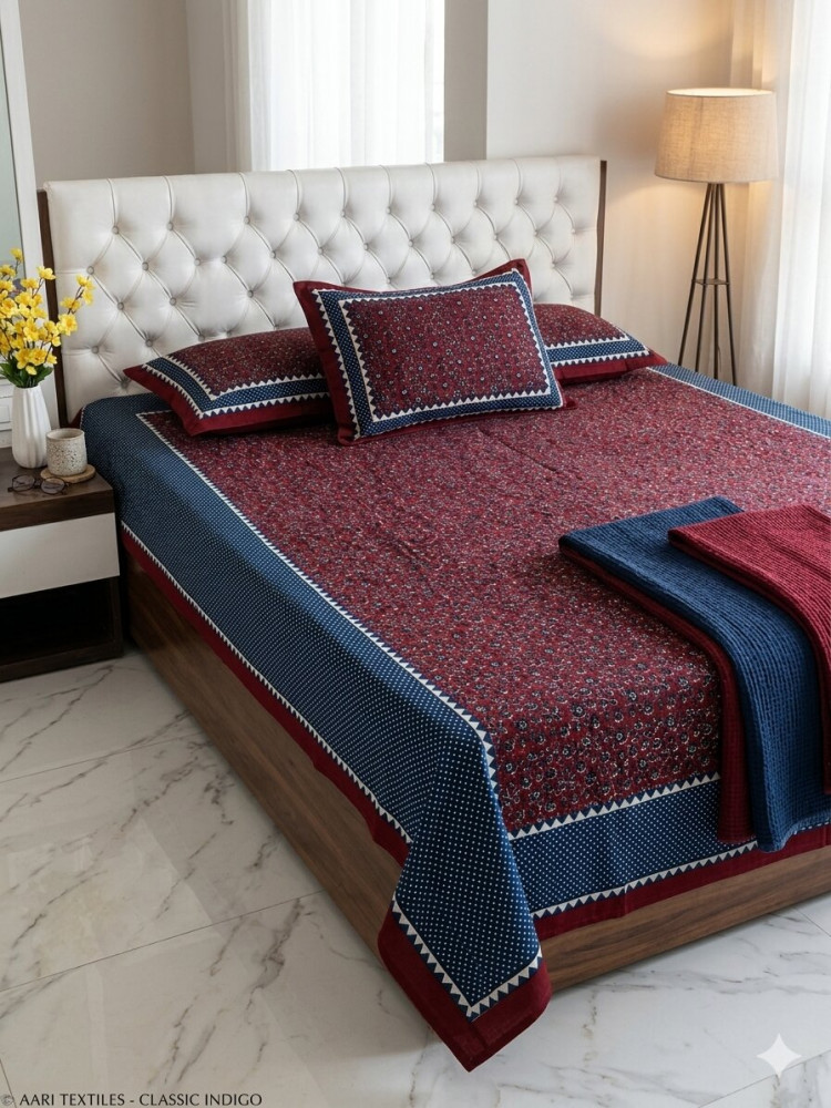 Image of Royal Ajrakh Queen Size Bedsheet