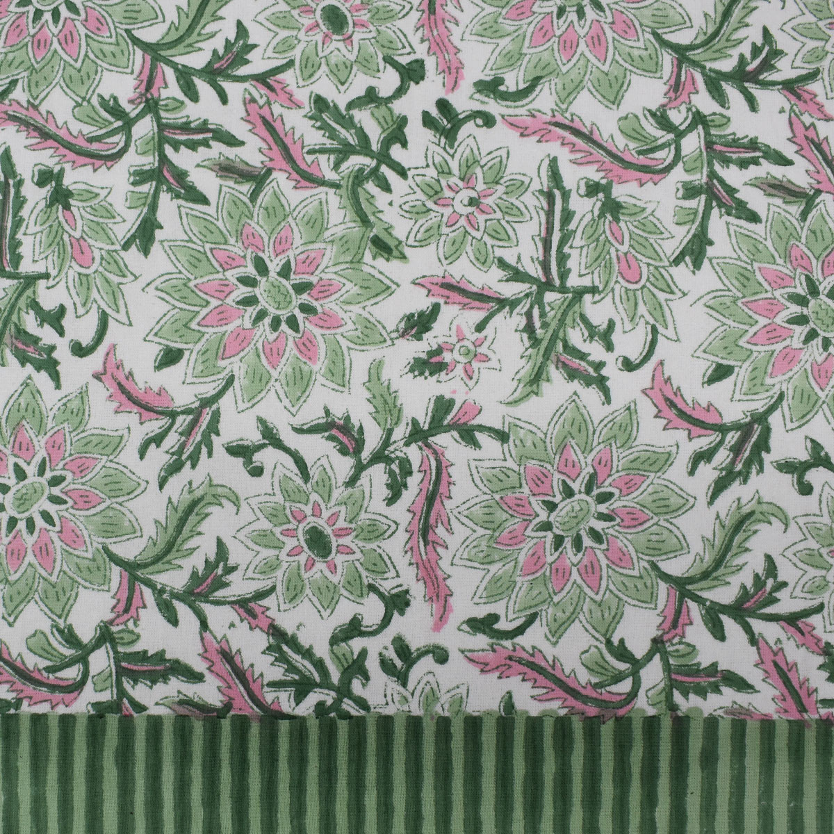 12 Seater Tablecloth  180x340 cms  Madhubala Green 202526