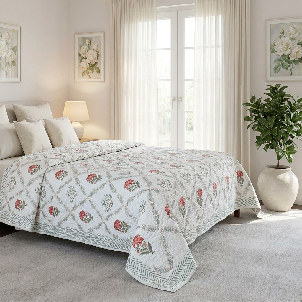 Quilted Bedspread Queen Size  202423