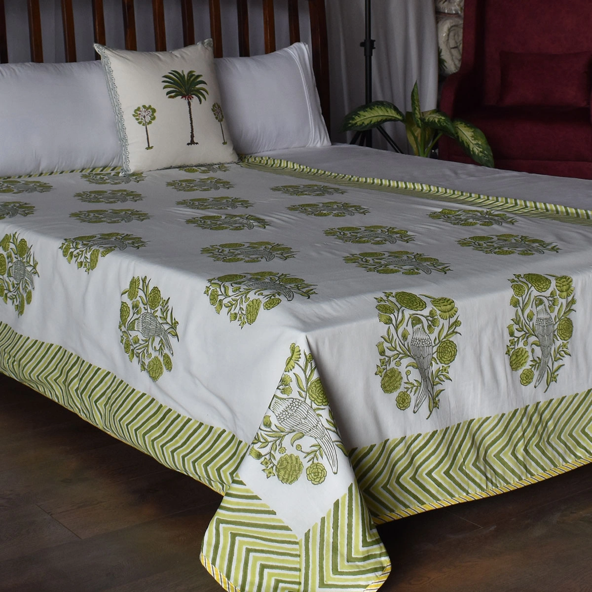 Hand Block Printed Cotton Twin Size Dohar 260511
