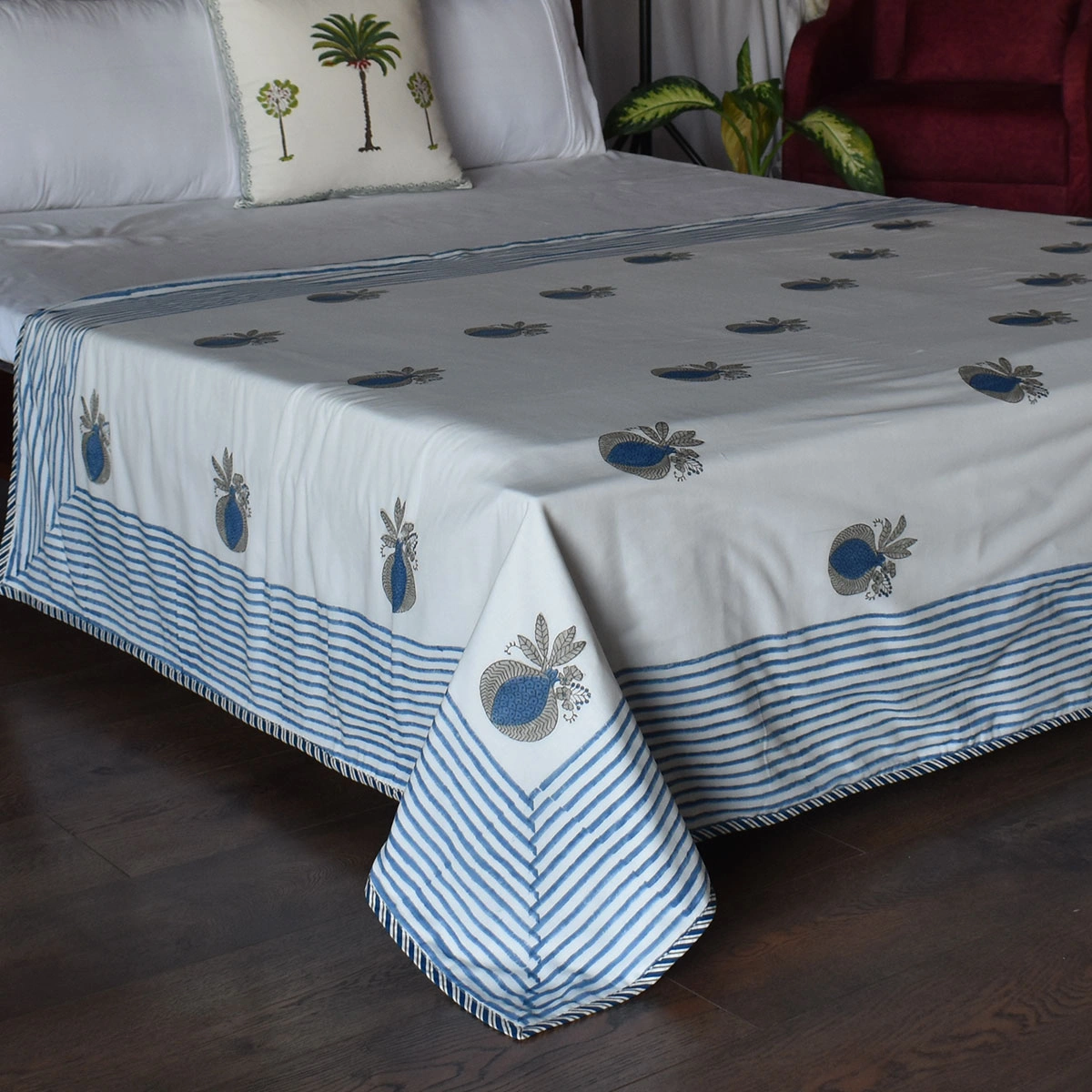 Hand Block Printed Cotton Twin Size Dohar  260519