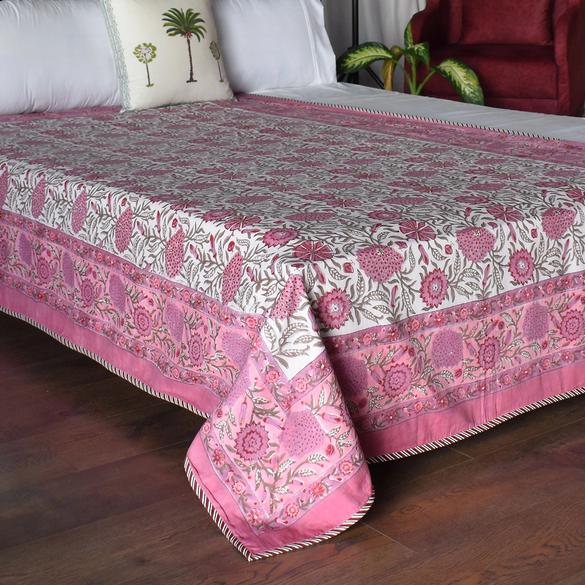 Hand Block Printed Cotton Twin Size Dohar  260525
