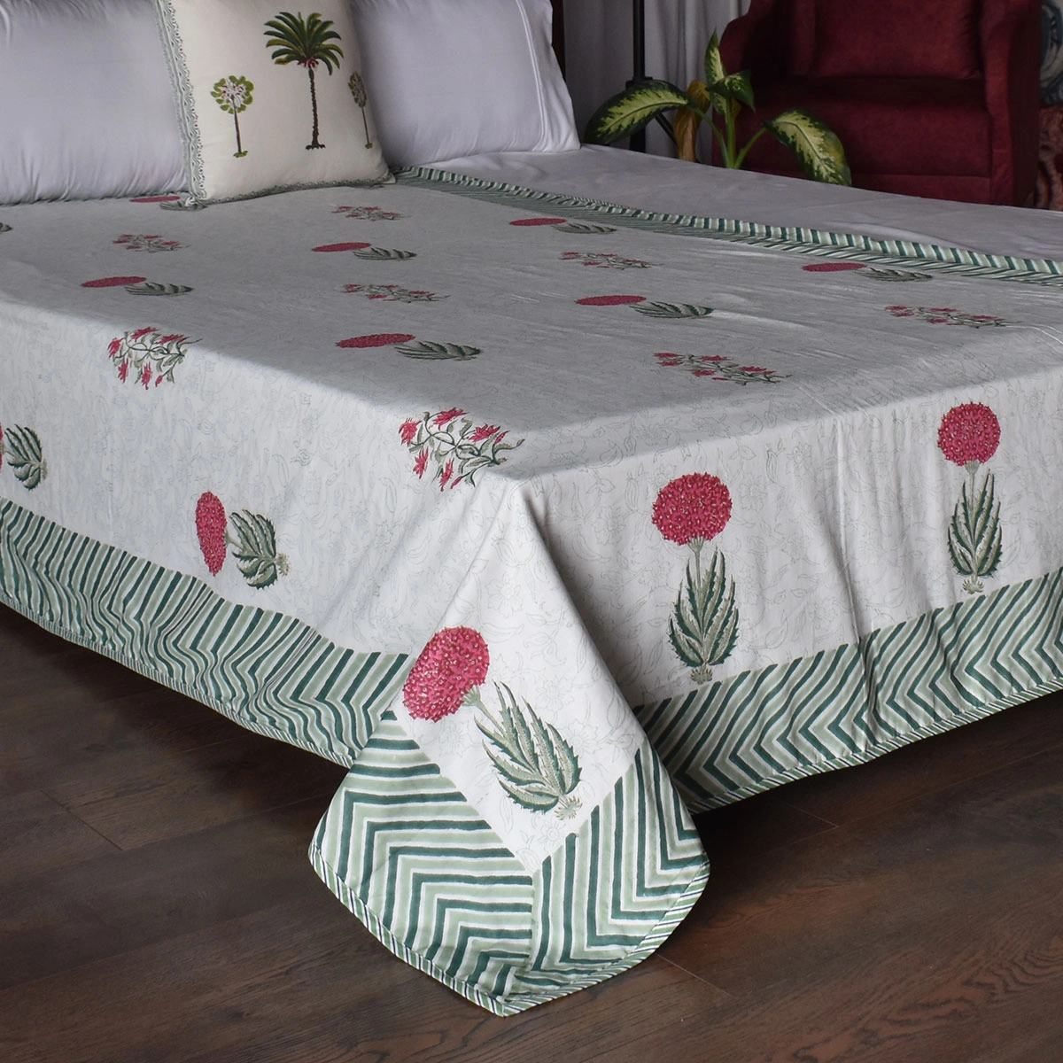 Hand Block Printed Cotton Twin Size Dohar  260526
