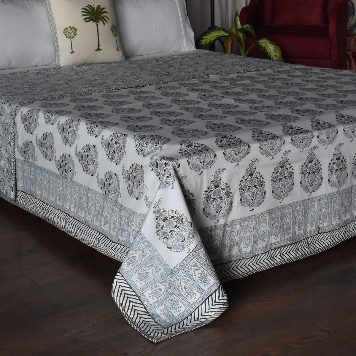 Indian Hand Block Printed Cotton Dohar Queen Size  260604