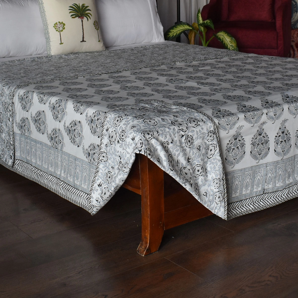 Indian Hand Block Printed Cotton Dohar Queen Size  260604