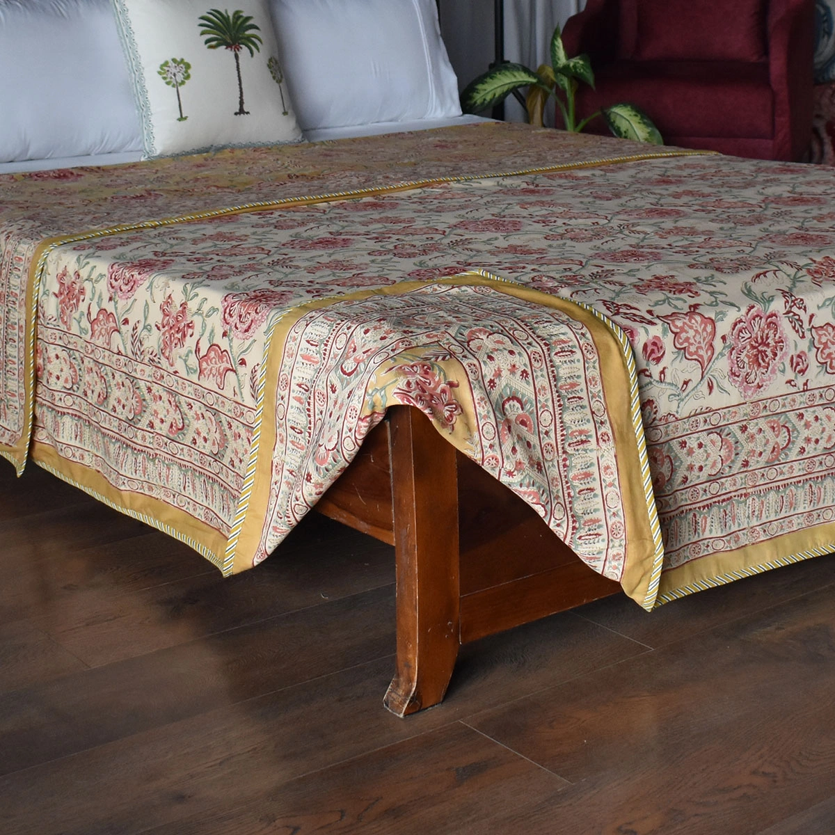 Indian Hand Block Printed Cotton Dohar Queen Size  260606