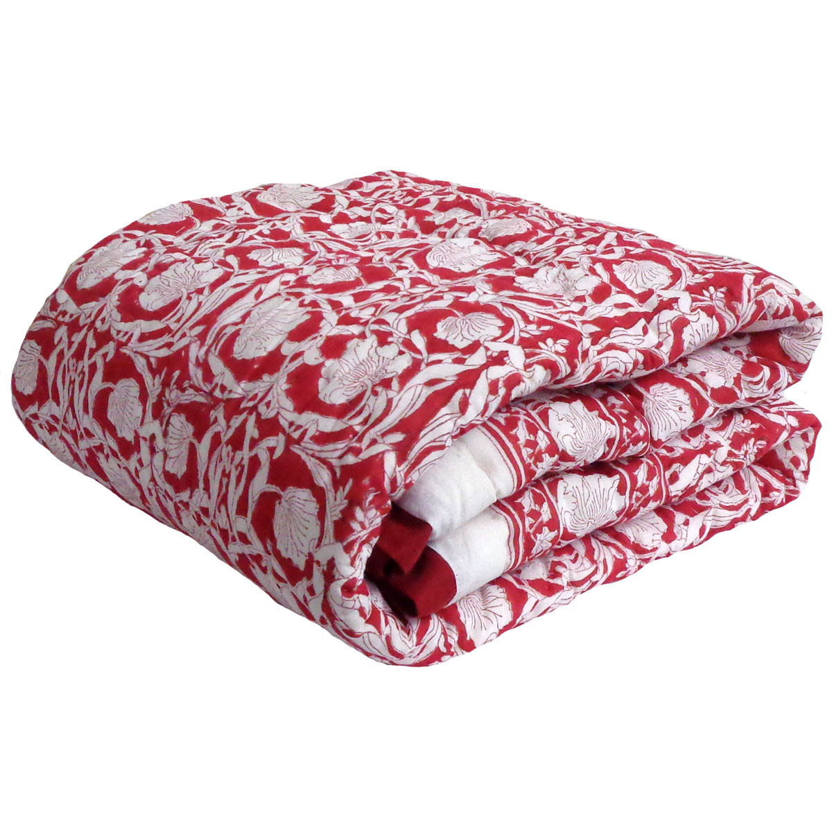 Hand Block Printed Baby Quilt 100x140 cm Jaipur Razai Bauhaus Lolipop 502191