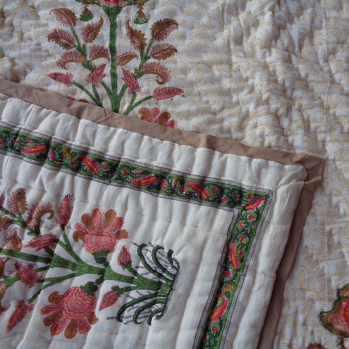Hand Block Printed Baby Quilt Jaipur Razai  202210