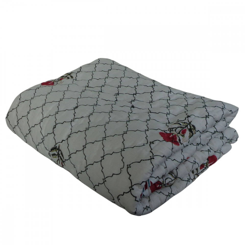 Image of Hand Block Printed Baby Quilt –Jaipur Razai | 202214