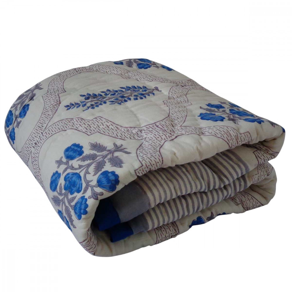 Image of Hand Block Printed Baby Quilt –Jaipur Razai | Shehnaaz Boota 206961