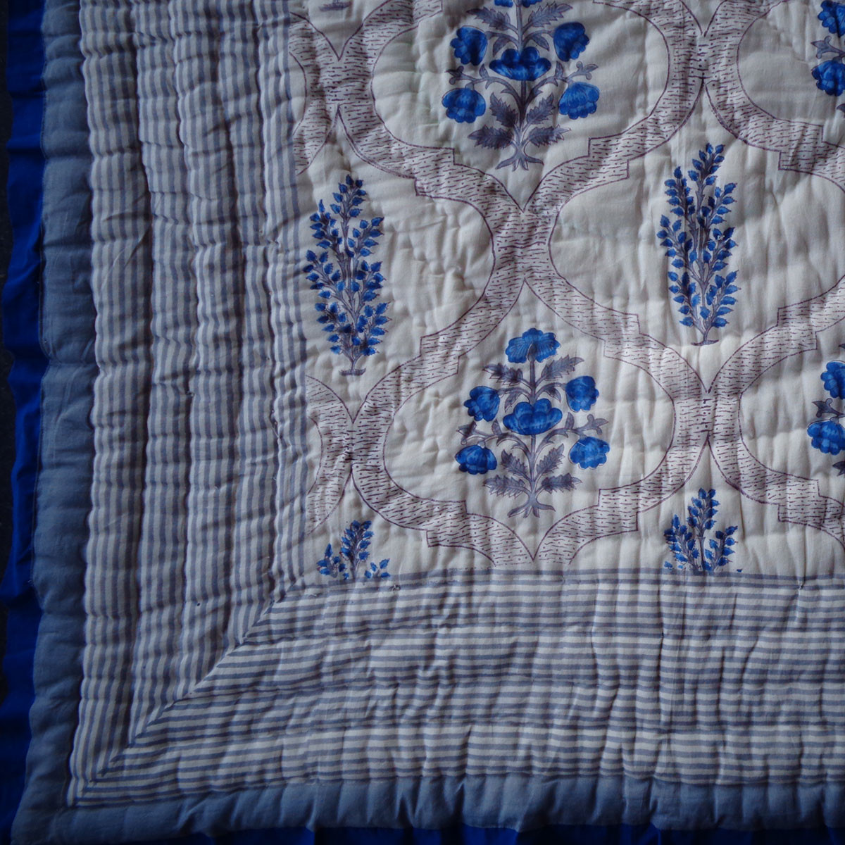 Hand Block Printed Baby Quilt Jaipur Razai Shehnaaz Boota 206961