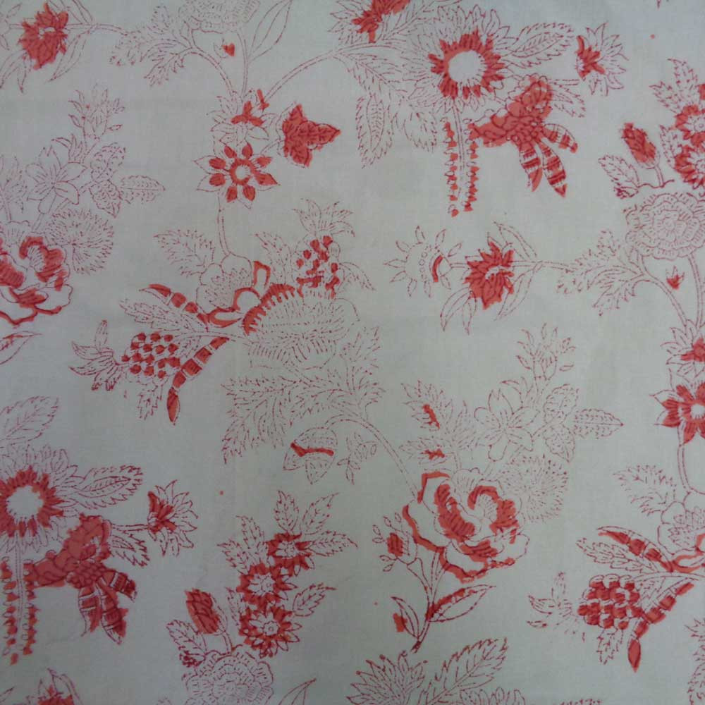 Hand Block Printed Cotton Tablecloth 150x220  Datta Gulab Jaal 109110