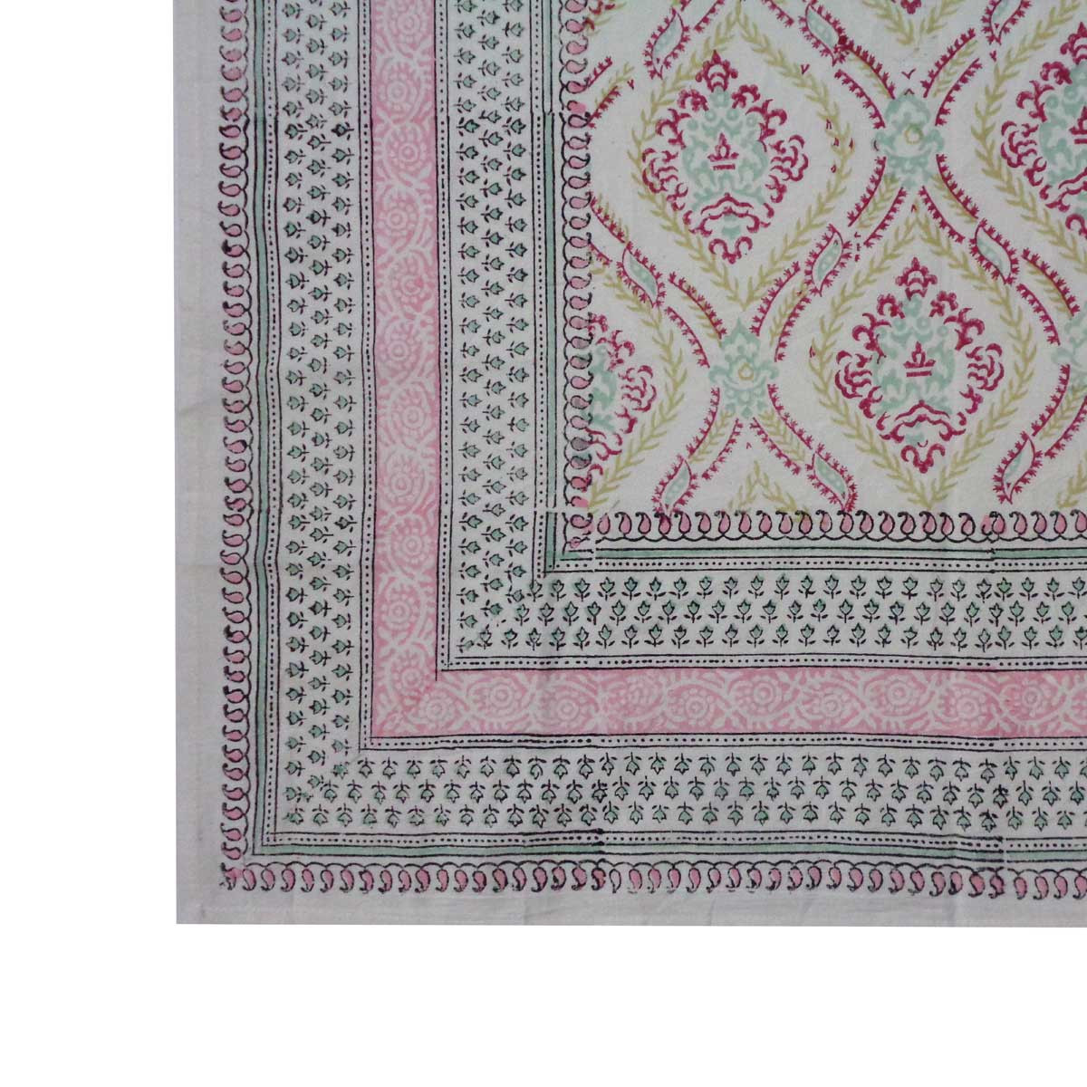 Hand Block Printed Cotton Tablecloth 150x220 cms 504826