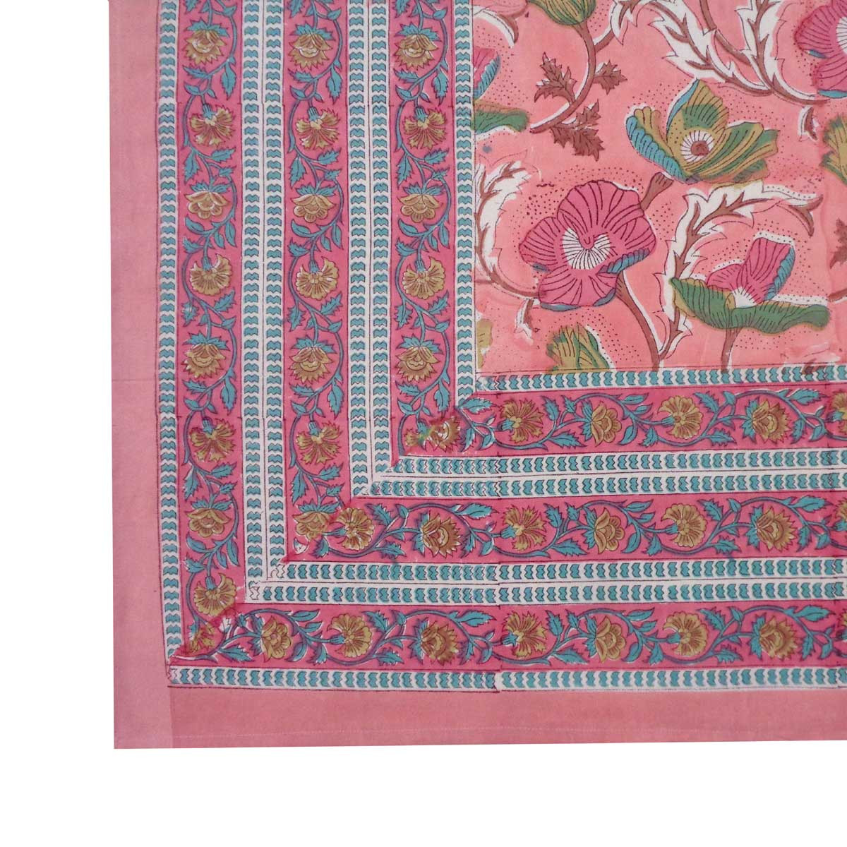 Hand Block Printed Cotton Tablecloth 150x220 cms 504903
