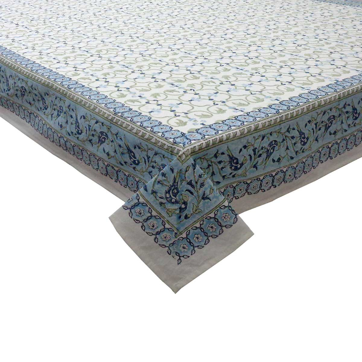 Hand Block Printed Cotton Tablecloth 150x220 cms 504749
