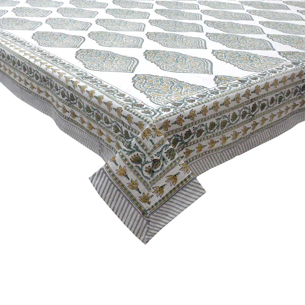 Hand Block Printed Cotton Tablecloth 150x220 cms  504750