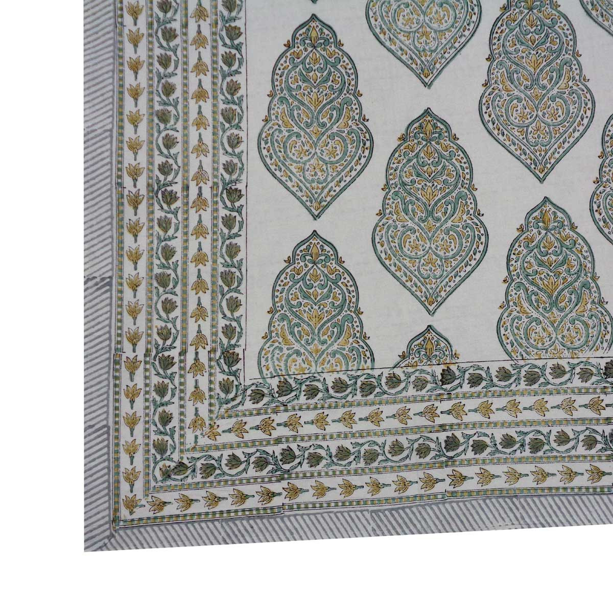 Hand Block Printed Cotton Tablecloth 150x220 cms  504750