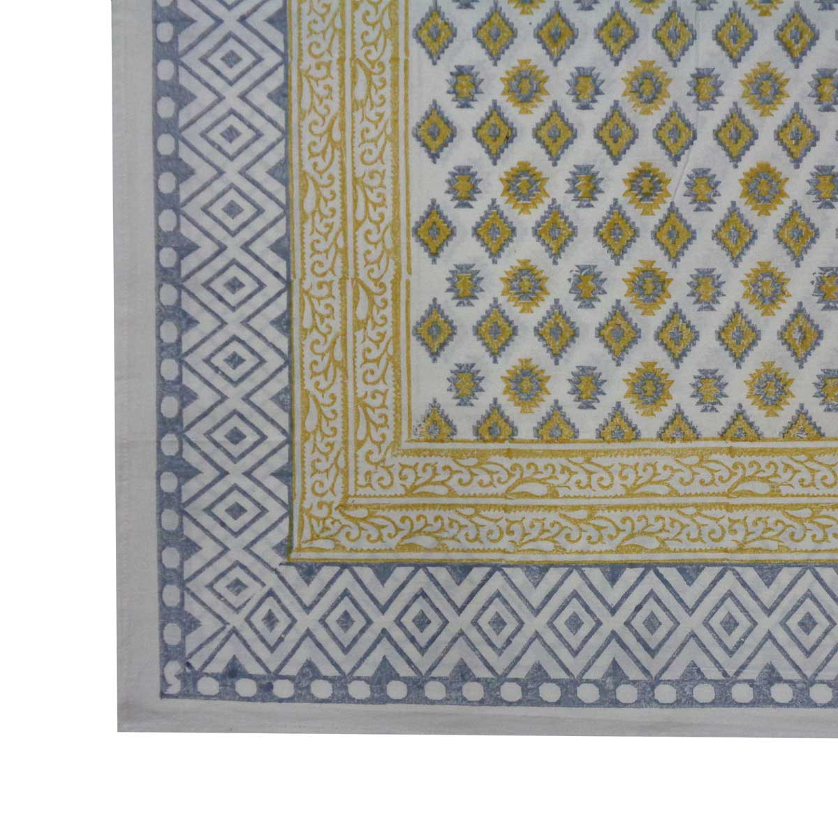 Hand Block Printed Cotton Tablecloth 150x220 cms 504753