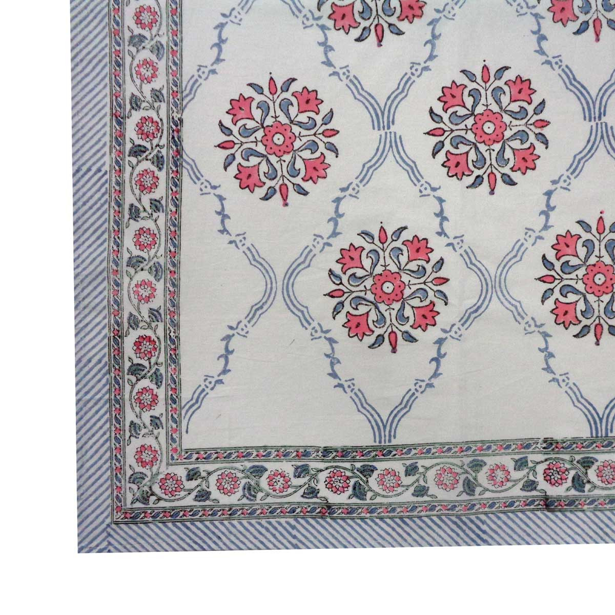Hand Block Printed Cotton Tablecloth 150x220 cms 504754