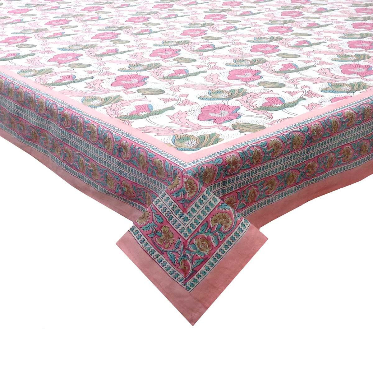 Hand Block Printed Cotton Tablecloth 150x220 cms 705345