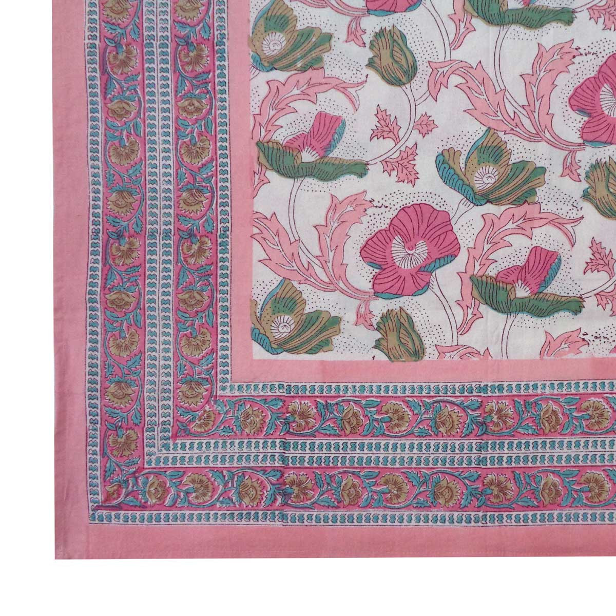 Hand Block Printed Cotton Tablecloth 150x220 cms  705345