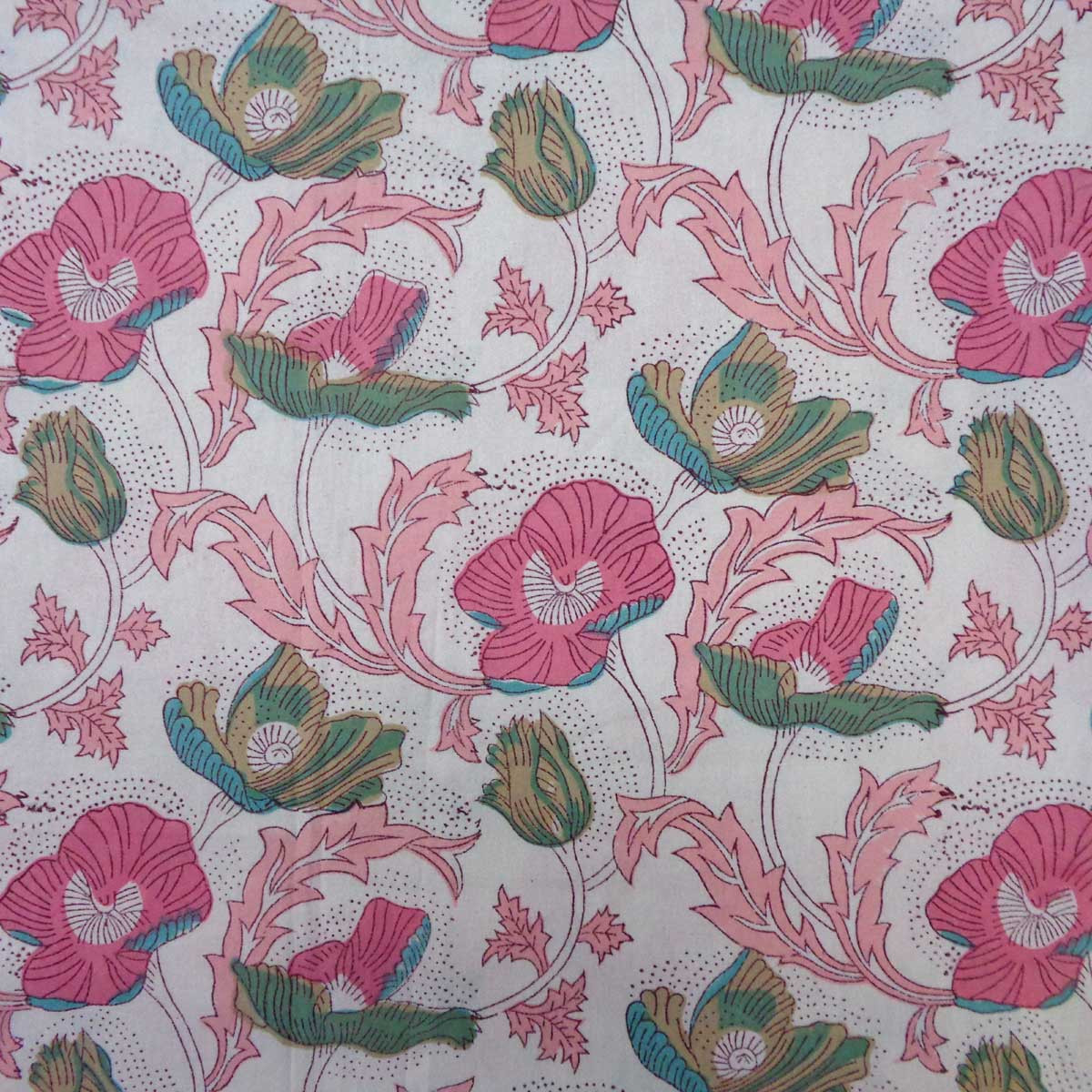 Hand Block Printed Cotton Tablecloth 150x220 cms 705345