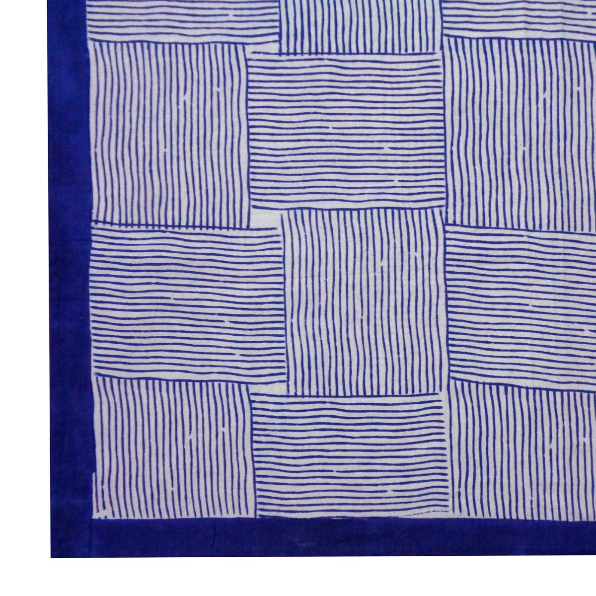 Hand Block Printed Cotton Tablecloth 150x220 cms Chokor Patti Nili 101628