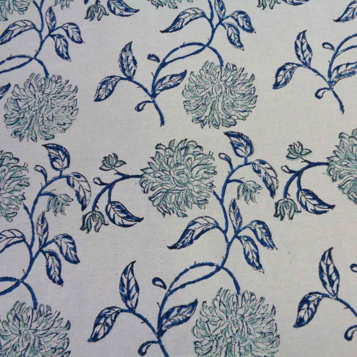 Hand Block Printed Cotton Tablecloth 150x220 cms  Gopala Flower 504856