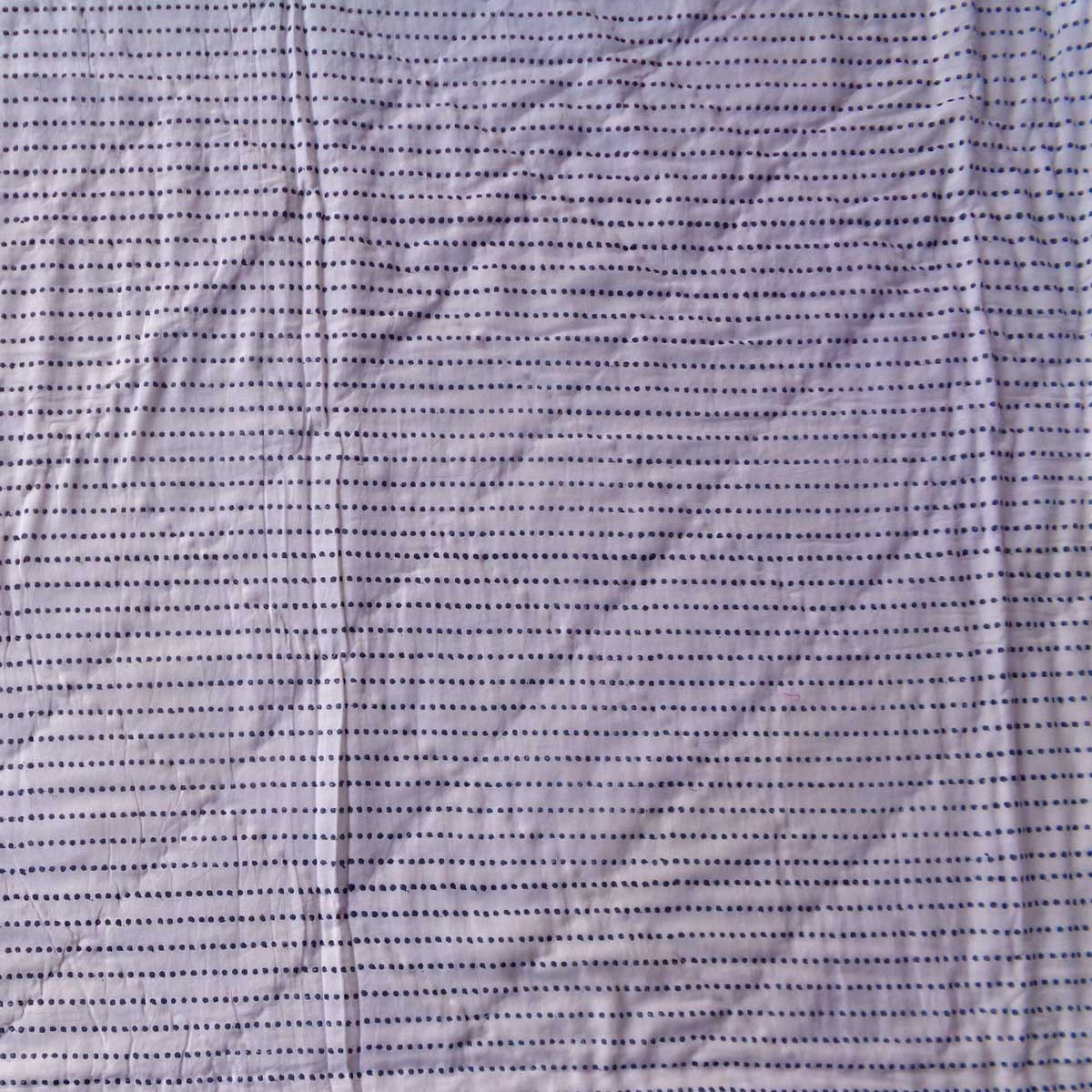 Hand Block Printed Cotton Twin Size Quilt Amarnath Marina 202302