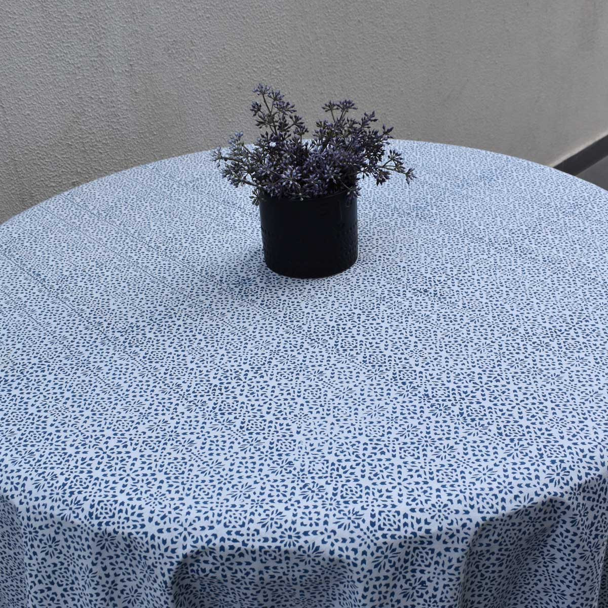 Round 220 cms Cotton French Design Table Cover  EKB 8