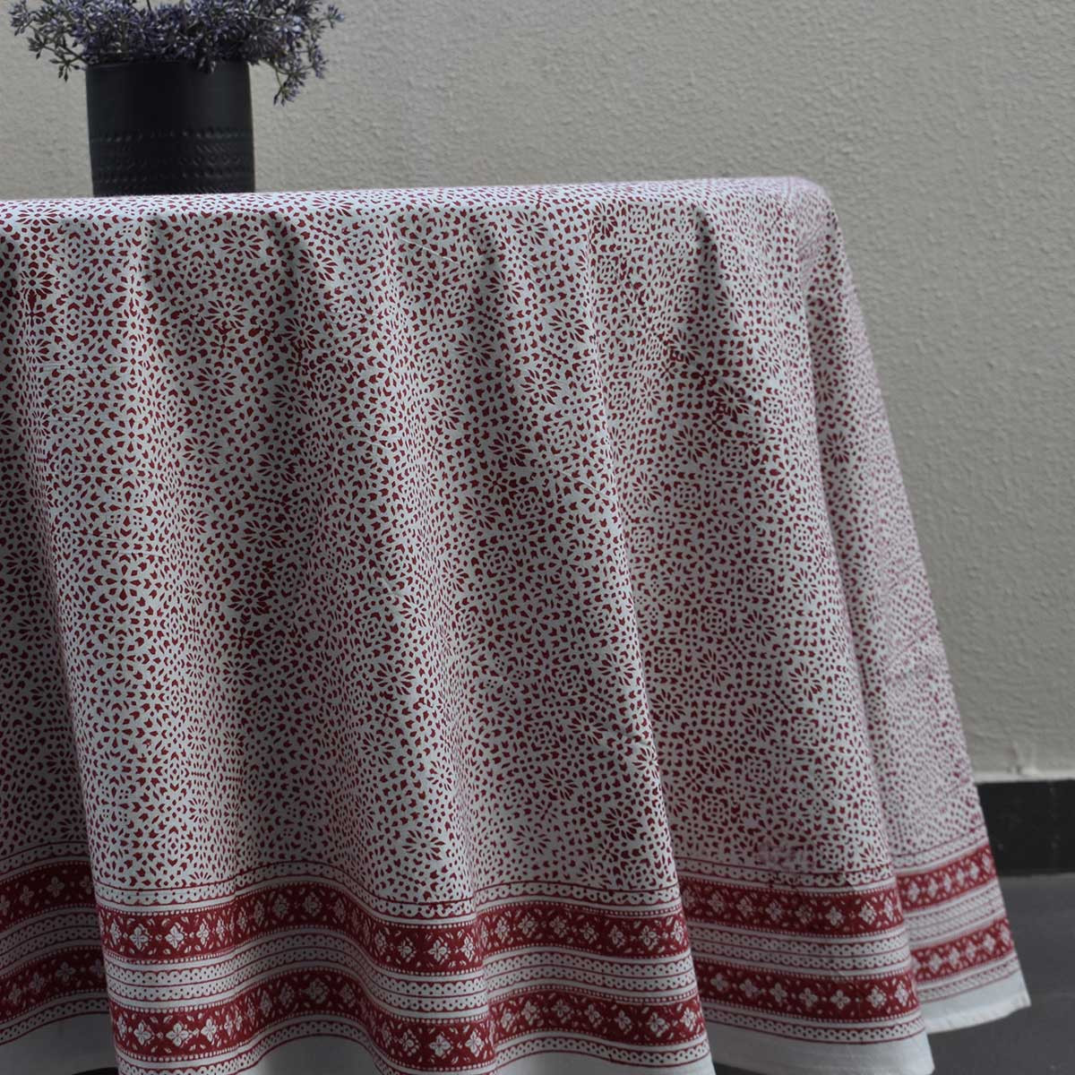 Round 220 cms Cotton French Design Table Cover  EKR 17