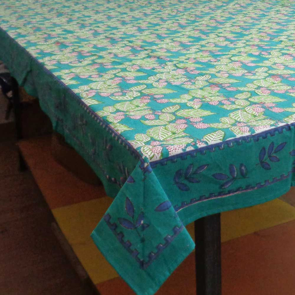 Tablecloth Block Printed in Cotton  7324