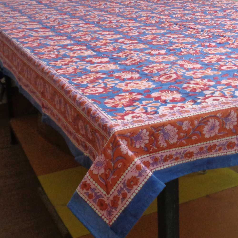 Tablecloth Block Printed in Cotton 7340