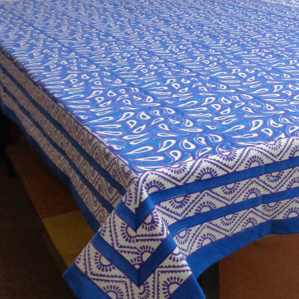 Tablecloth Block Printed in Cotton  Nili Ambi 5214