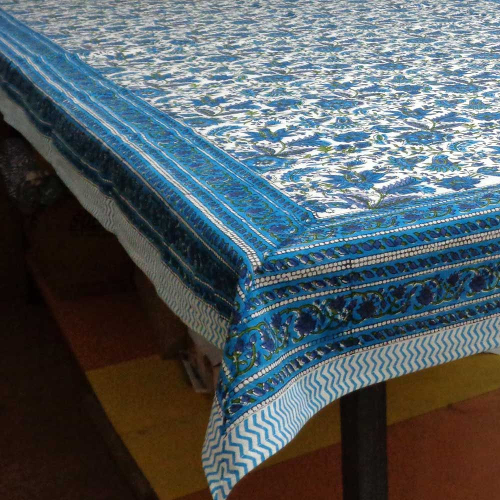 Tablecloth Block Printed in Cotton  Nili Kyari 0876