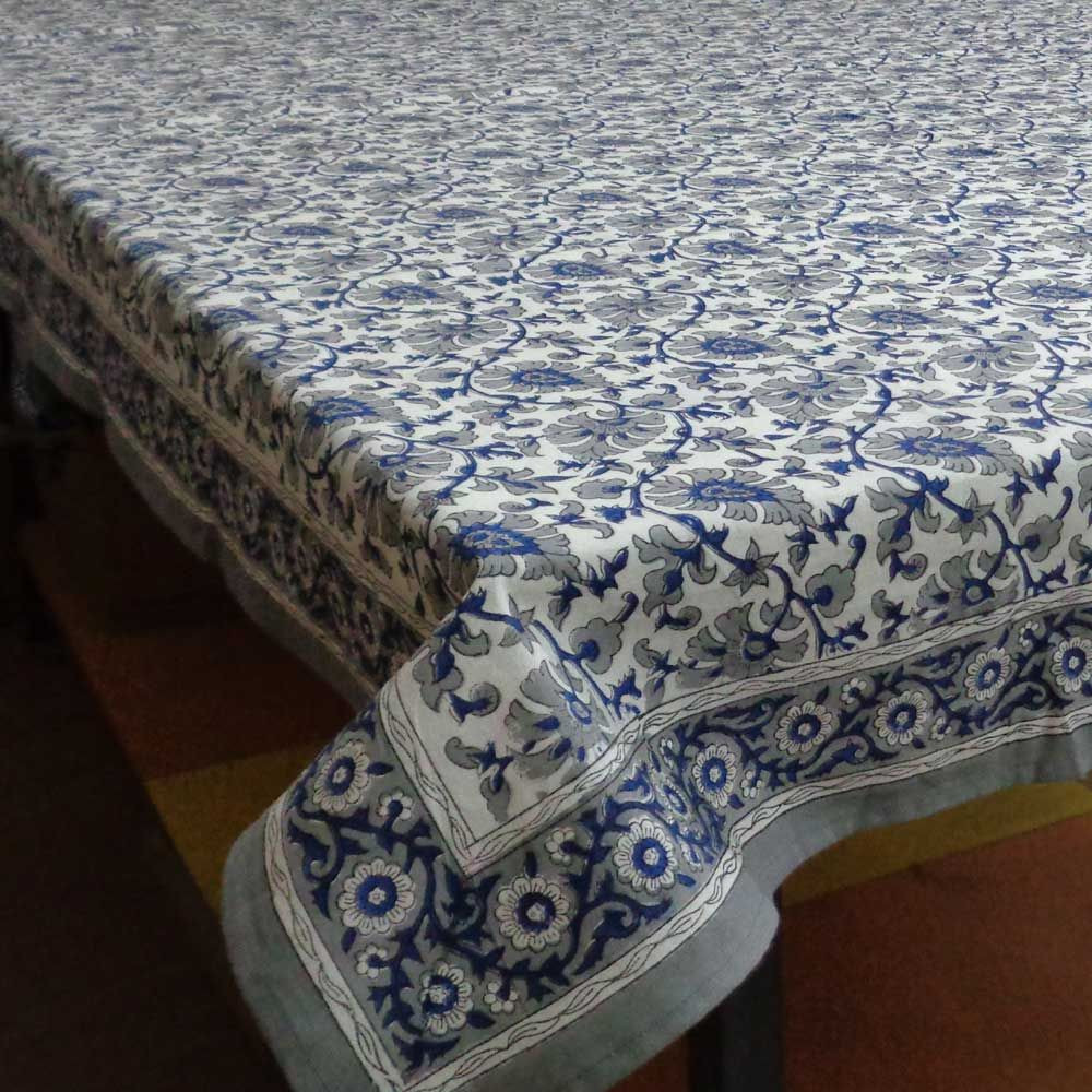 Tablecloth Block Printed in Cotton Phool Kyari 2677