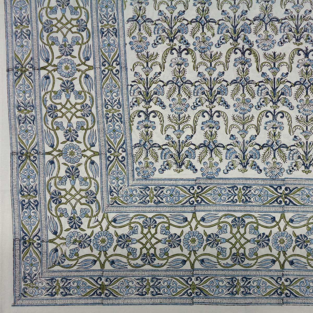 Wood Block Printed Handmade Tablecloth 150x220 cms  100021