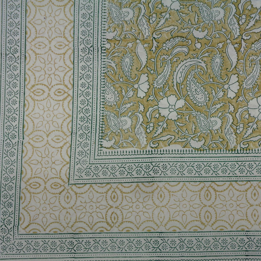 Wood Block Printed Handmade Tablecloth 150x220 cms 900063
