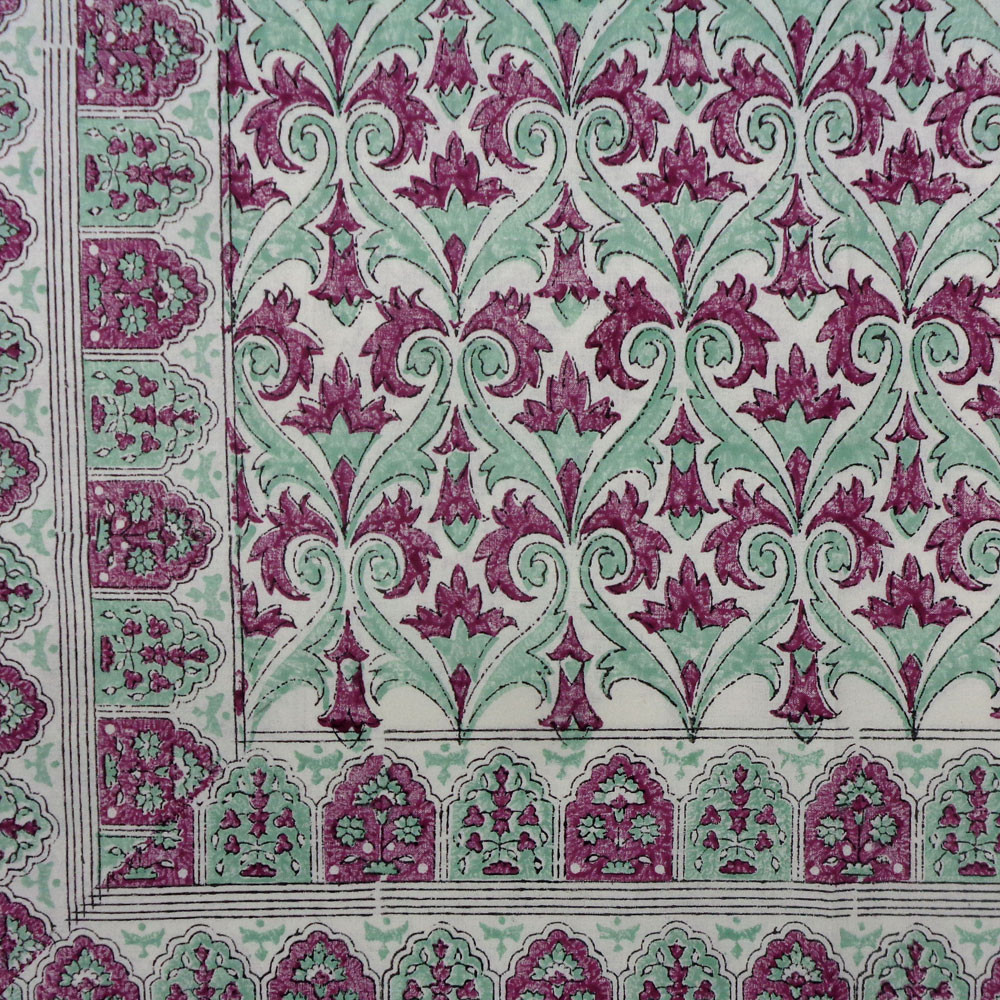 Wood Block Printed Handmade Tablecloth 150x220 cms  909711