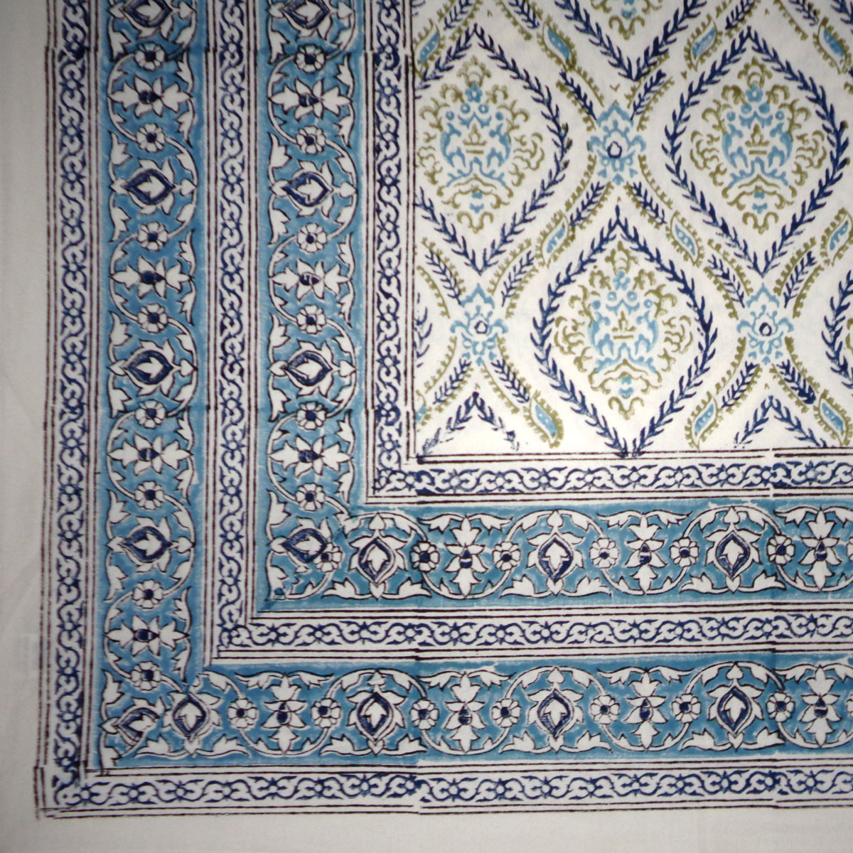 Wood Block Printed Handmade Tablecloth 150x220 cms 909837