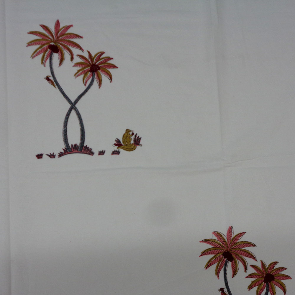 Wood Block Printed Handmade Tablecloth 150x220 cms  909900