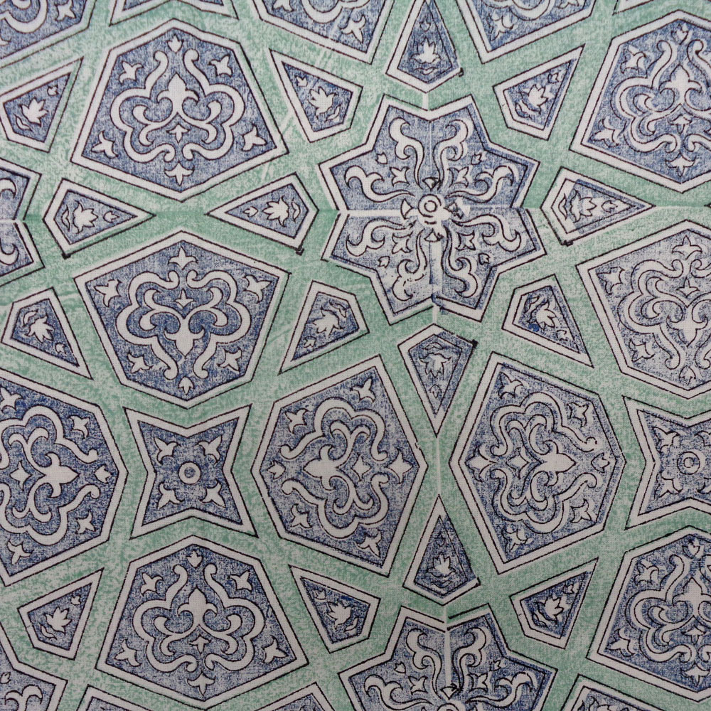 Wood Block Printed Handmade Tablecloth 150x220 cms 909927