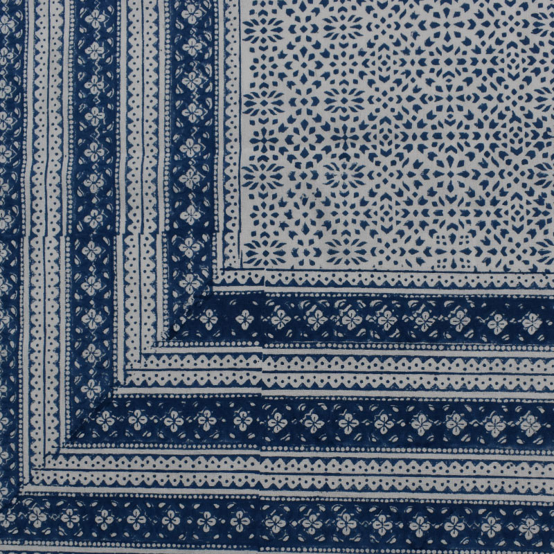 Wood Block Printed Handmade Tablecloth 150x220 cms EKB 8