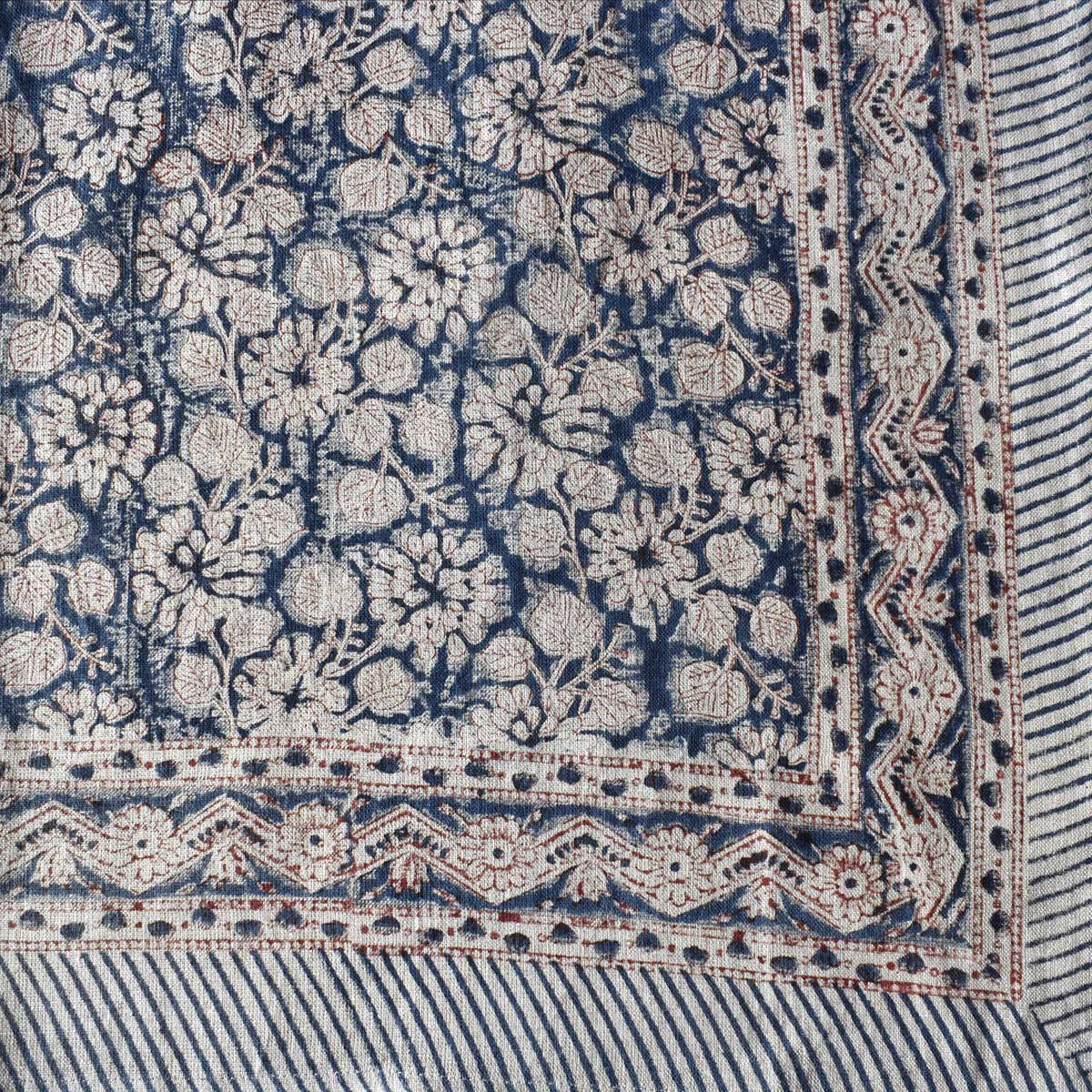Wood Block Printed Handmade Tablecloth 150x220 cms  Lin 260227