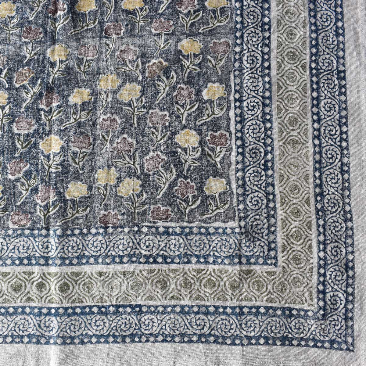 Wood Block Printed Handmade Tablecloth 150x220 cms Lin 260229