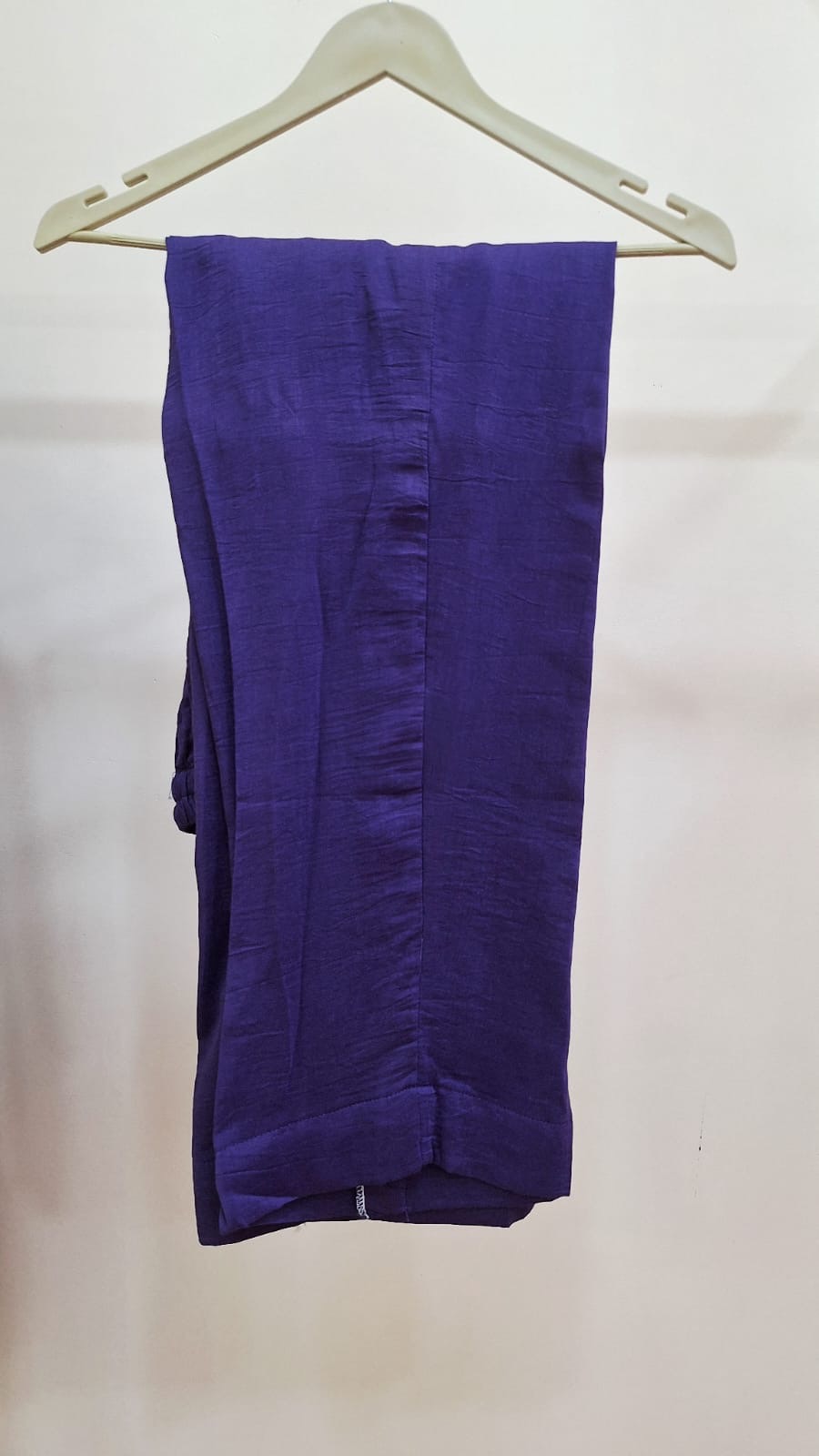 PURPLE MUL CHANDERI ALIACUT SUIT SET