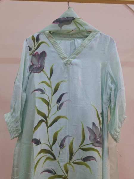 C-GREEN HANDPAINT SUIT SET