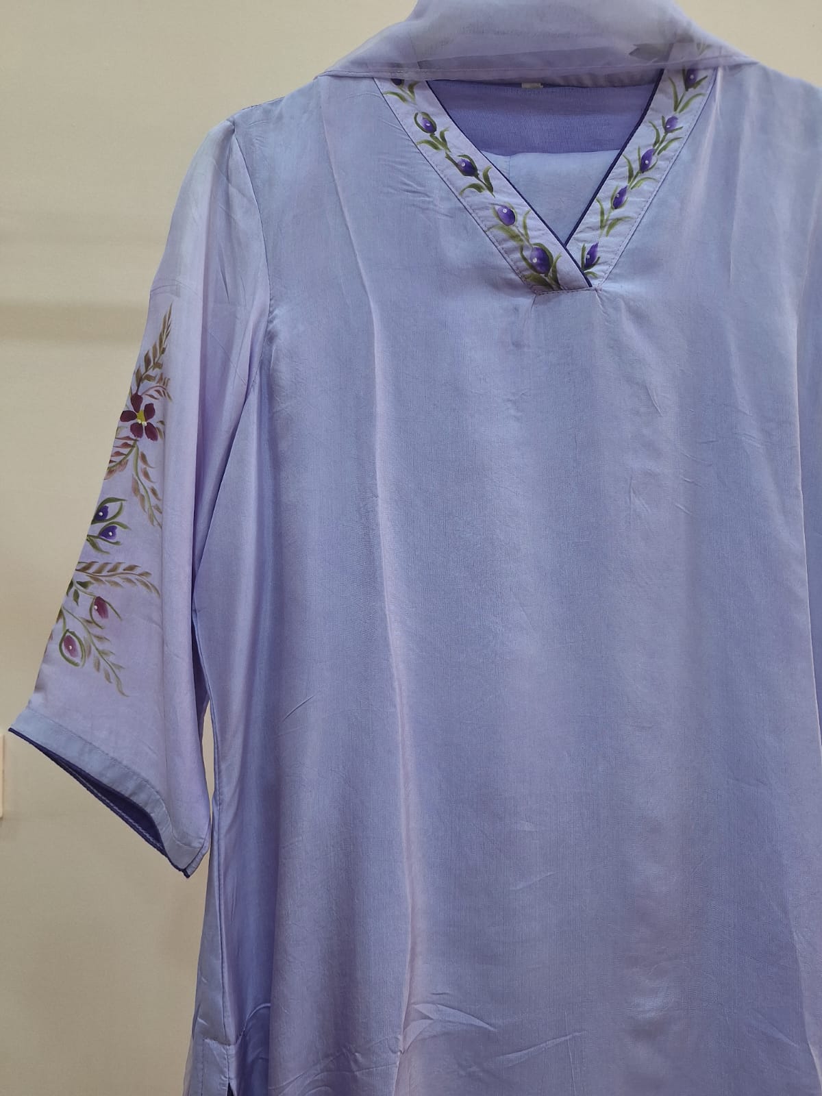 LAVENDER HANDPAINTED SUIT SET